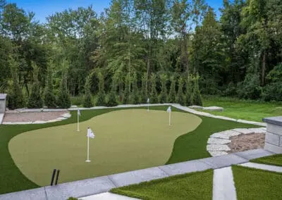 Custom Ranch House Putting Green Construction