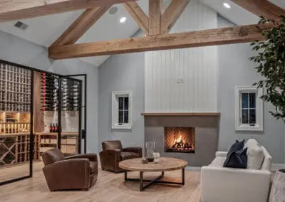 Fireplace sitting area