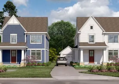 Single family home construction project render