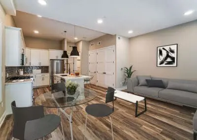 Vester Heights Apartments Living Room and Kitchen